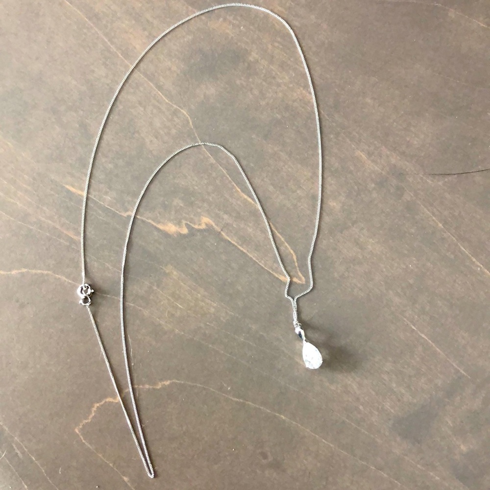 Silver diamanté necklace